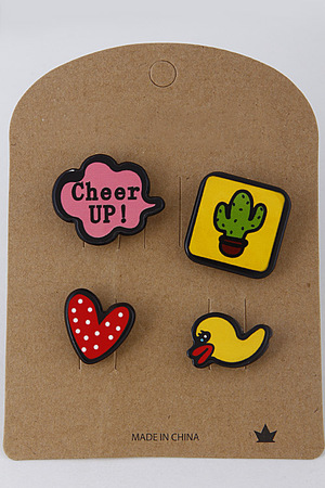 Lets Cheer Up Patch And Pin Set 6HBH10